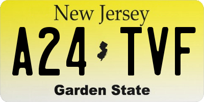 NJ license plate A24TVF