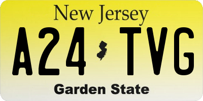 NJ license plate A24TVG