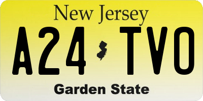 NJ license plate A24TVO