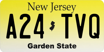 NJ license plate A24TVQ