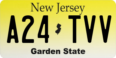 NJ license plate A24TVV