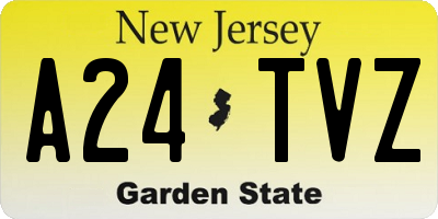 NJ license plate A24TVZ