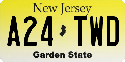 NJ license plate A24TWD