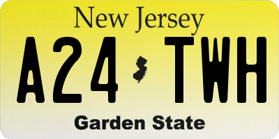 NJ license plate A24TWH