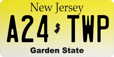 NJ license plate A24TWP