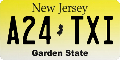 NJ license plate A24TXI