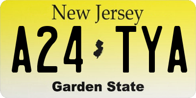NJ license plate A24TYA
