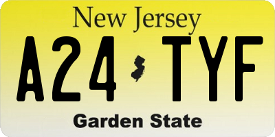 NJ license plate A24TYF