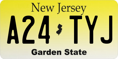 NJ license plate A24TYJ