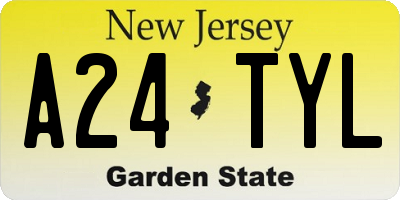 NJ license plate A24TYL