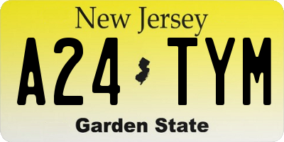 NJ license plate A24TYM