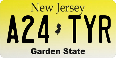 NJ license plate A24TYR