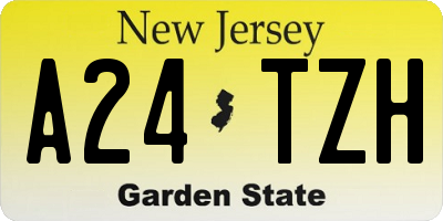 NJ license plate A24TZH