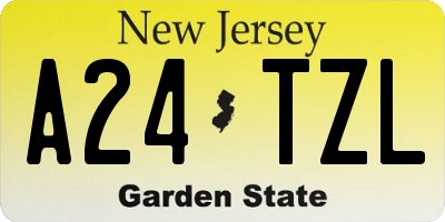 NJ license plate A24TZL