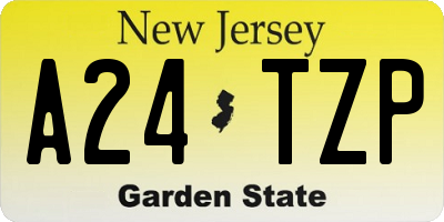 NJ license plate A24TZP