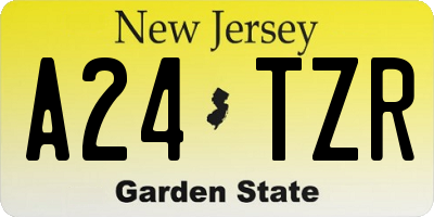 NJ license plate A24TZR