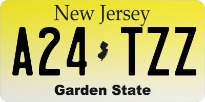 NJ license plate A24TZZ