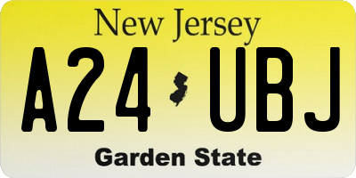 NJ license plate A24UBJ