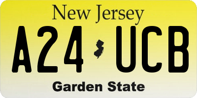 NJ license plate A24UCB