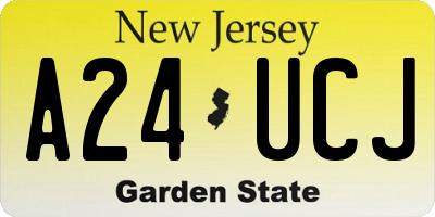 NJ license plate A24UCJ