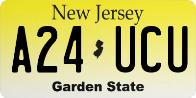 NJ license plate A24UCU