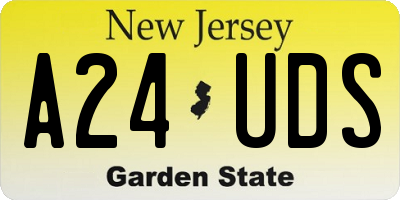 NJ license plate A24UDS