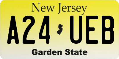 NJ license plate A24UEB