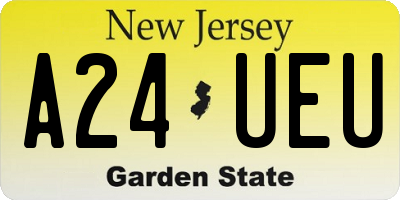 NJ license plate A24UEU
