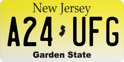 NJ license plate A24UFG