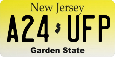 NJ license plate A24UFP