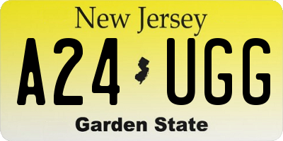 NJ license plate A24UGG
