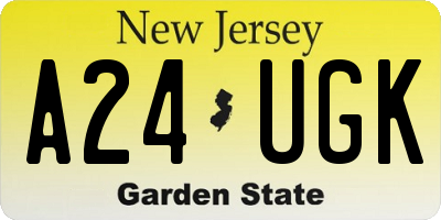 NJ license plate A24UGK