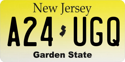 NJ license plate A24UGQ