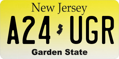 NJ license plate A24UGR