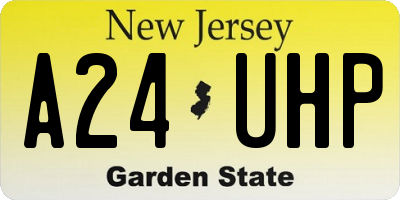 NJ license plate A24UHP