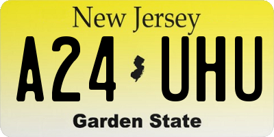 NJ license plate A24UHU