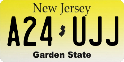 NJ license plate A24UJJ
