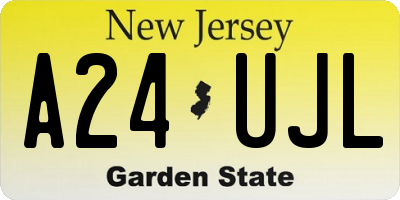 NJ license plate A24UJL