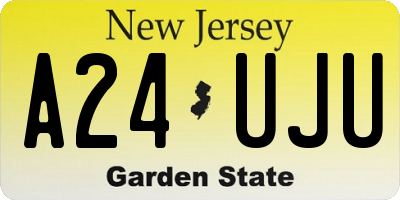 NJ license plate A24UJU