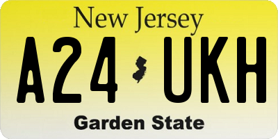 NJ license plate A24UKH