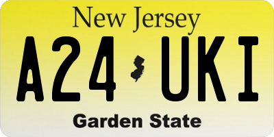 NJ license plate A24UKI