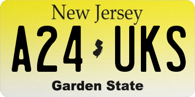 NJ license plate A24UKS