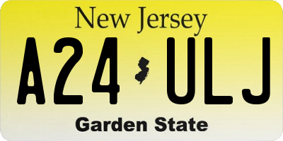 NJ license plate A24ULJ