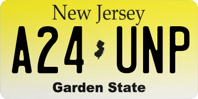 NJ license plate A24UNP