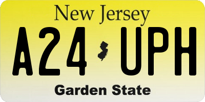 NJ license plate A24UPH