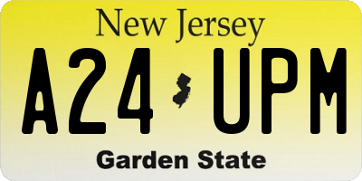 NJ license plate A24UPM