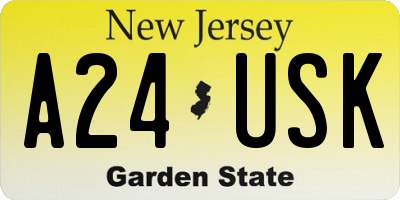 NJ license plate A24USK
