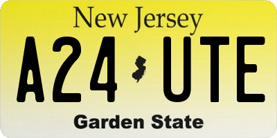 NJ license plate A24UTE