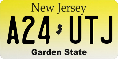 NJ license plate A24UTJ