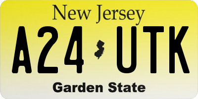 NJ license plate A24UTK